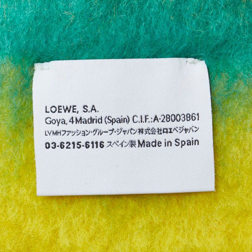 Pre Loved loewe Striped Mohair Blend Fringed Scarf Women multicolor | multicolor - Picture 4 of 5